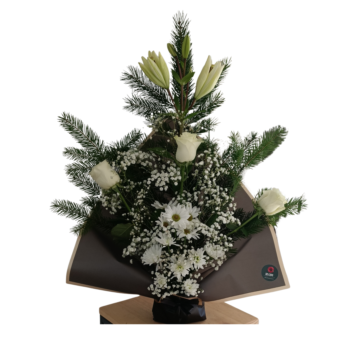 Arreglo de lilum y rosas