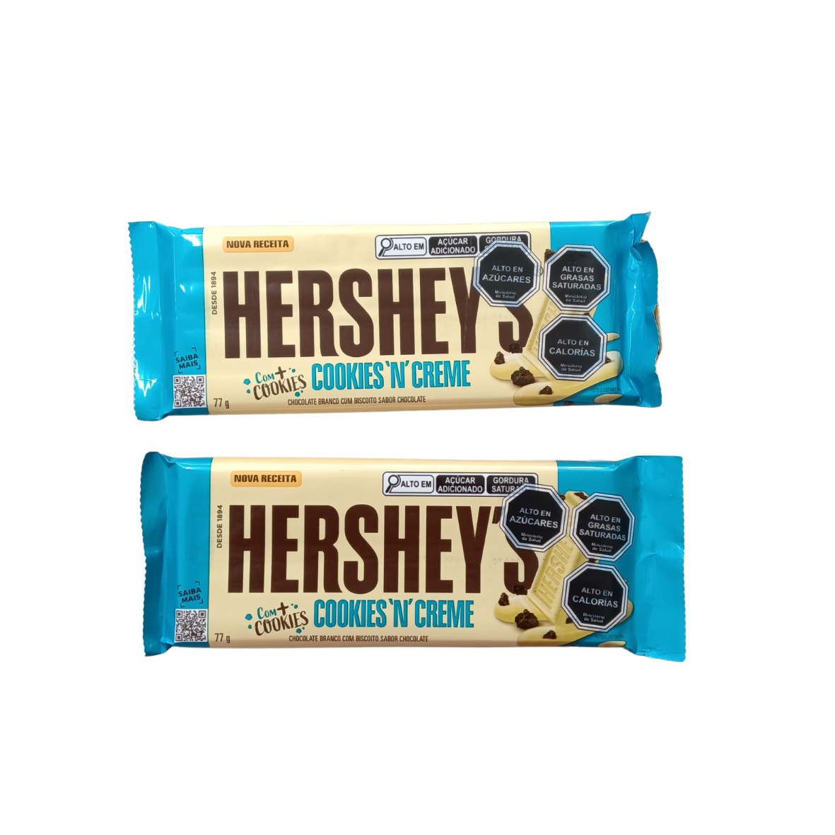 Barra de chocolate Hersheys sabor cookies and cream